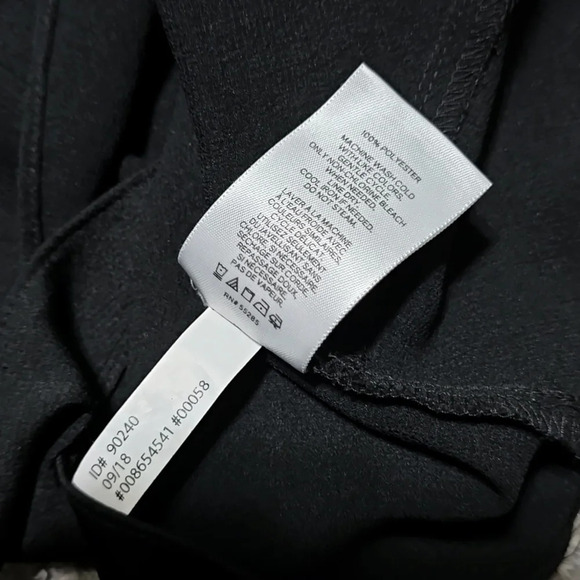 ✨️4/$20. Black Chiffon Long Sleeve Cropped Dress Shirt with Faux Knot Front, M - Picture 15 of 16